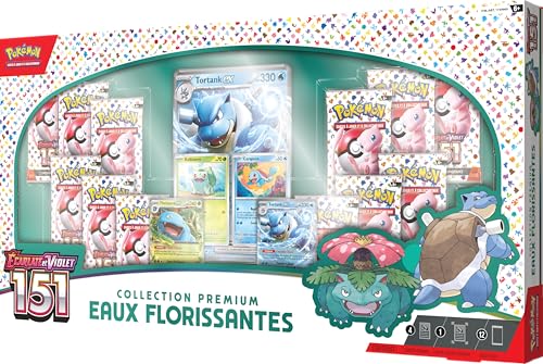 Pokémon: Collection Premium Eaux Florissantes du JCC Pokémon (4 Cartes Promo Brillantes, 1 Carte Grand Format Brillante et 12 boosters)