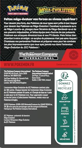 Pokémon : présentoir de boosters Méga-Évolution du JCC Pokémon (18 boosters)