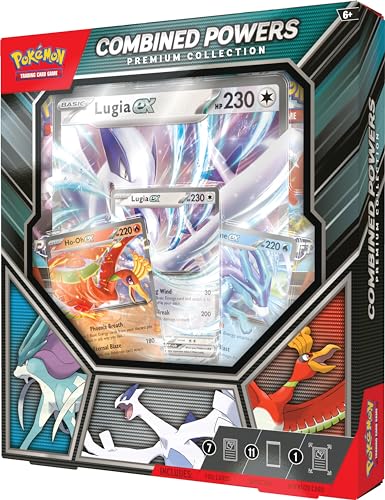 Pokémon: Combined Powers Premium Collection – Langue Anglaise du JCC Pokémon (7 Cartes Brillantes, 1 Carte Grand Format et 11 boosters)