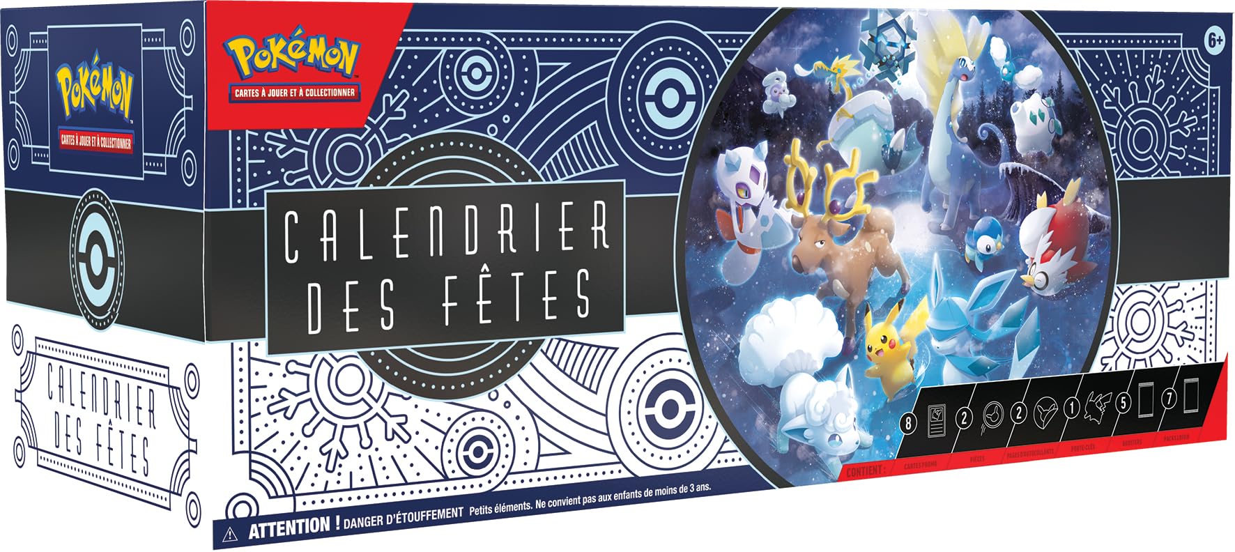 Pokémon - Calendrier des fêtes 2023 - Jeux de société - Cartes à jouer et à collectionner - A partir de 6 ans - Version française
