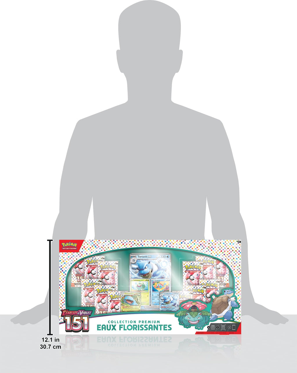 Pokémon: Collection Premium Eaux Florissantes du JCC Pokémon (4 Cartes Promo Brillantes, 1 Carte Grand Format Brillante et 12 boosters)