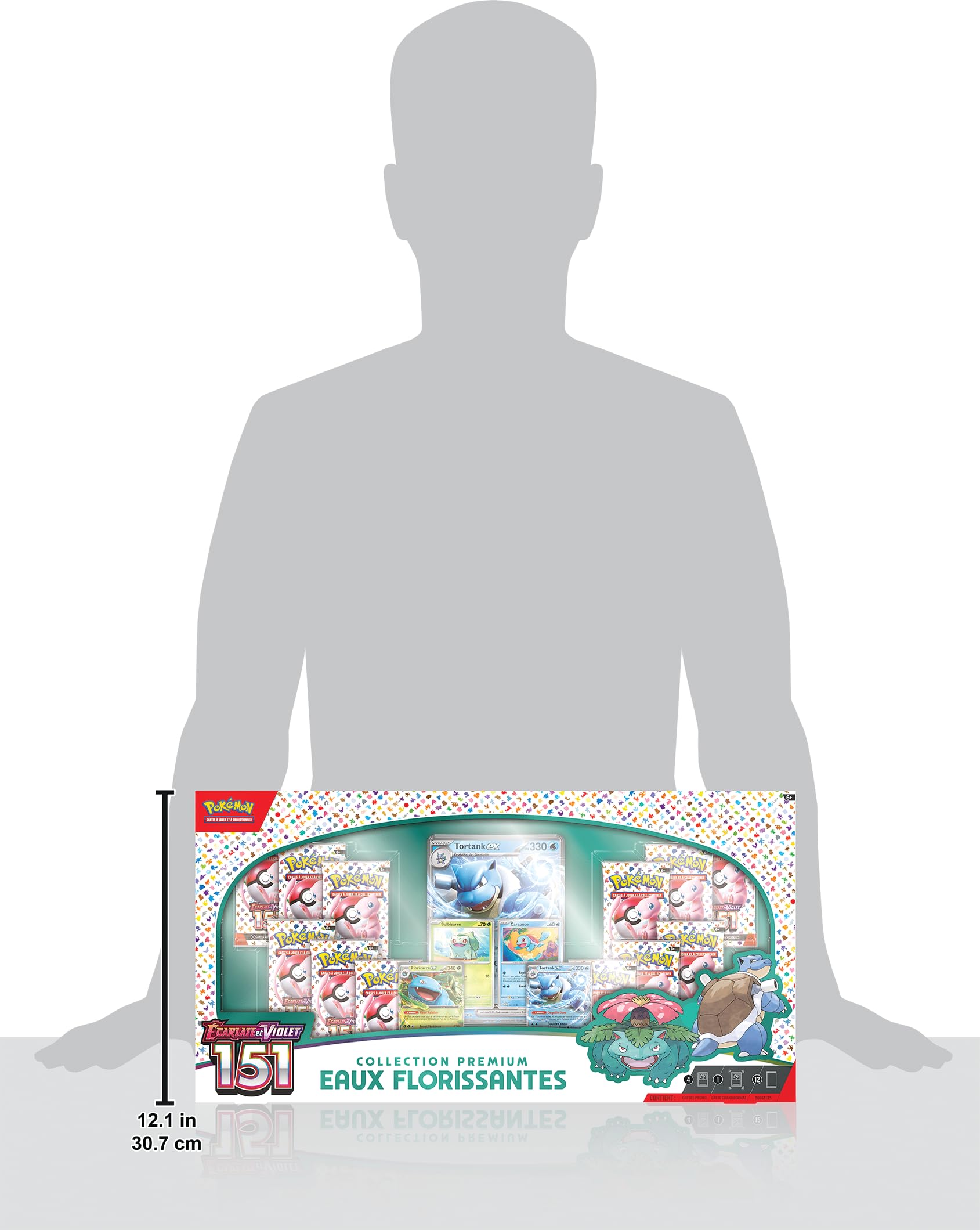 Pokémon: Collection Premium Eaux Florissantes du JCC Pokémon (4 Cartes Promo Brillantes, 1 Carte Grand Format Brillante et 12 boosters)