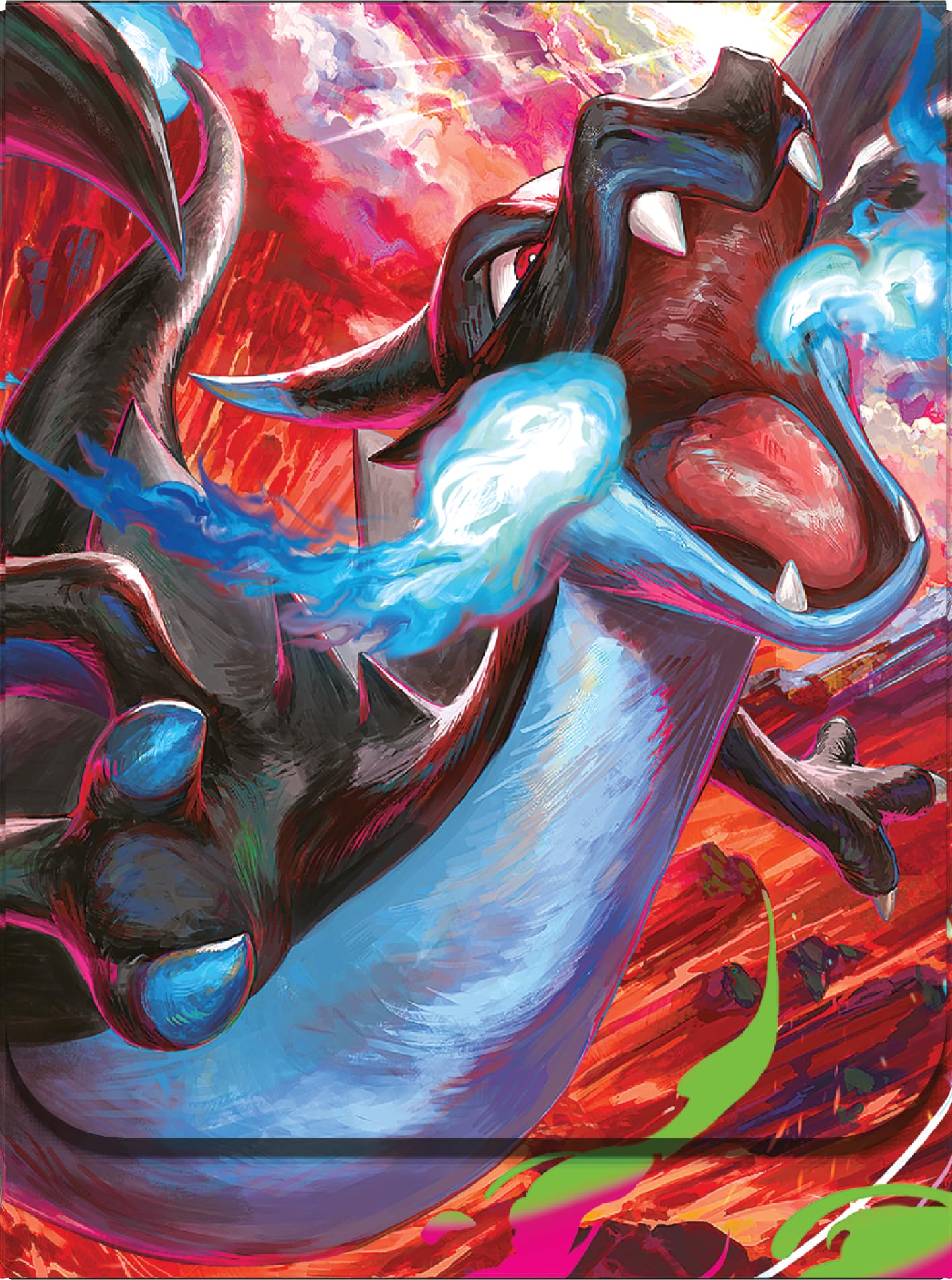 Pokémon: Collection Ultra Premium Mega Charizard X-ex du GCC Pokémon (Deux Cartes holographiques, 18 enveloppes d'extension et Accessoires Premium)