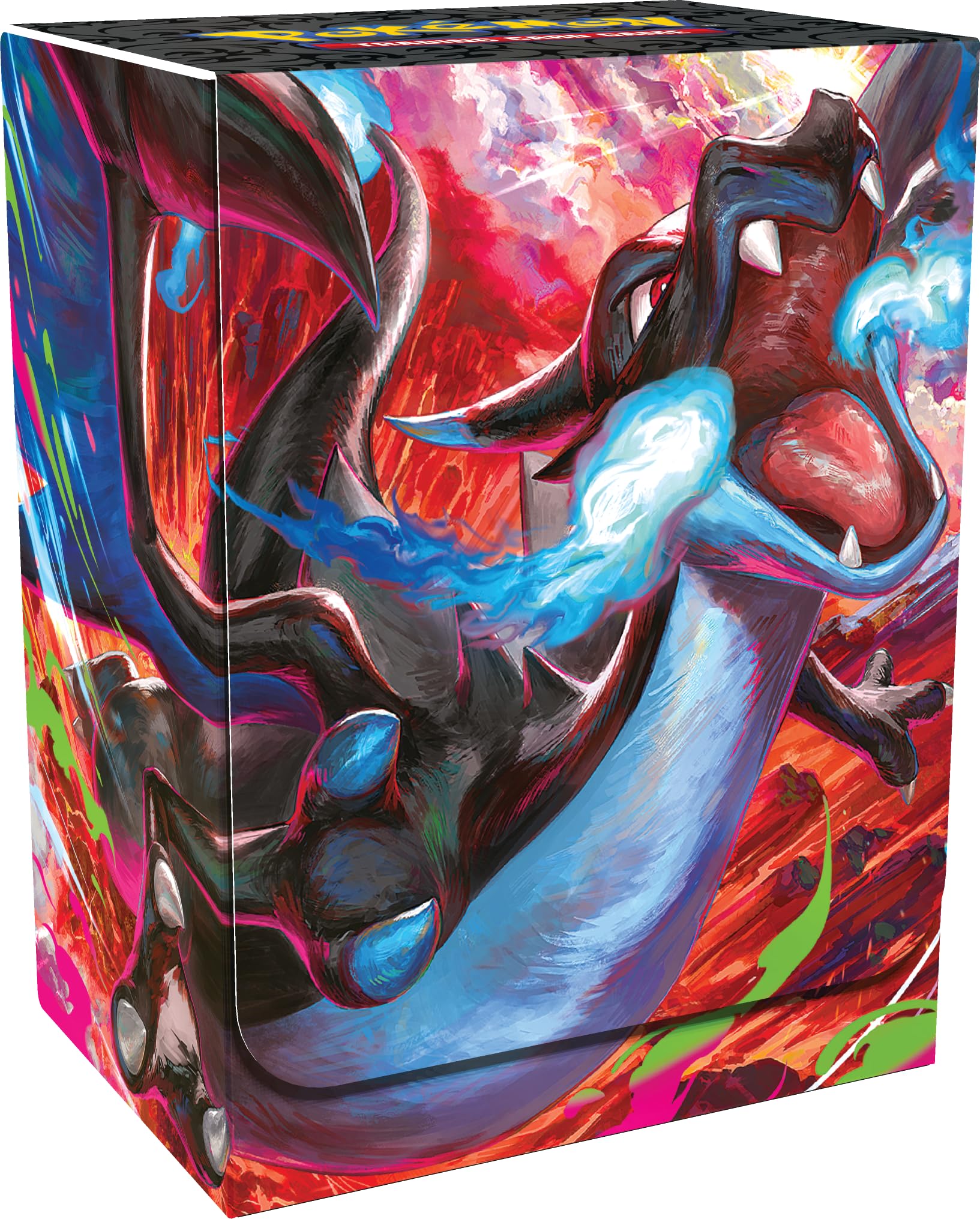 Pokémon: Collection Ultra Premium Mega Charizard X-ex du GCC Pokémon (Deux Cartes holographiques, 18 enveloppes d'extension et Accessoires Premium)